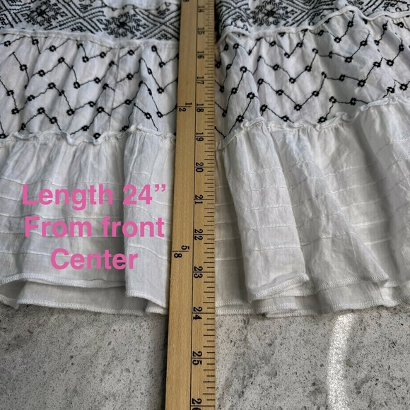 Apostrophe Lined A Line Skirt Sz 6 Cotton Cottage-core Romantic Midi Side Zip - Picture 5 of 14